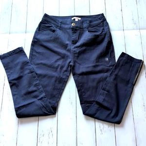 BONGO Ankle Biter Jeans Junior Teens Size 3 Mid-rise Ankle Zip Pants Dark Blue